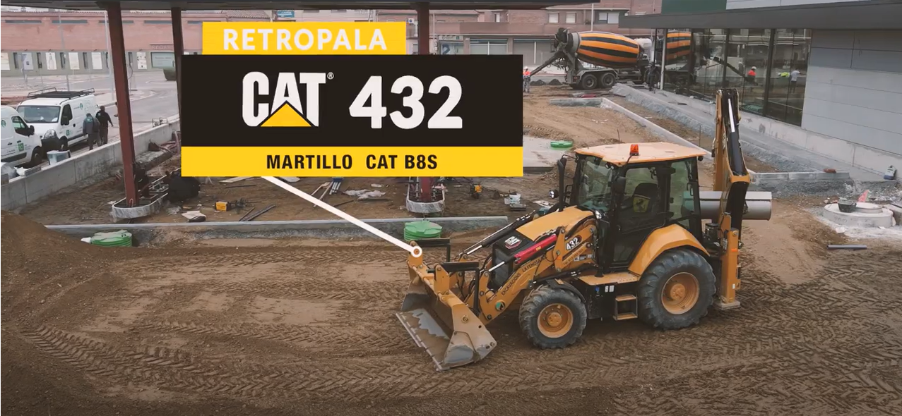 Vídeo Retropala Cat 432 con Martillo Cat B8s